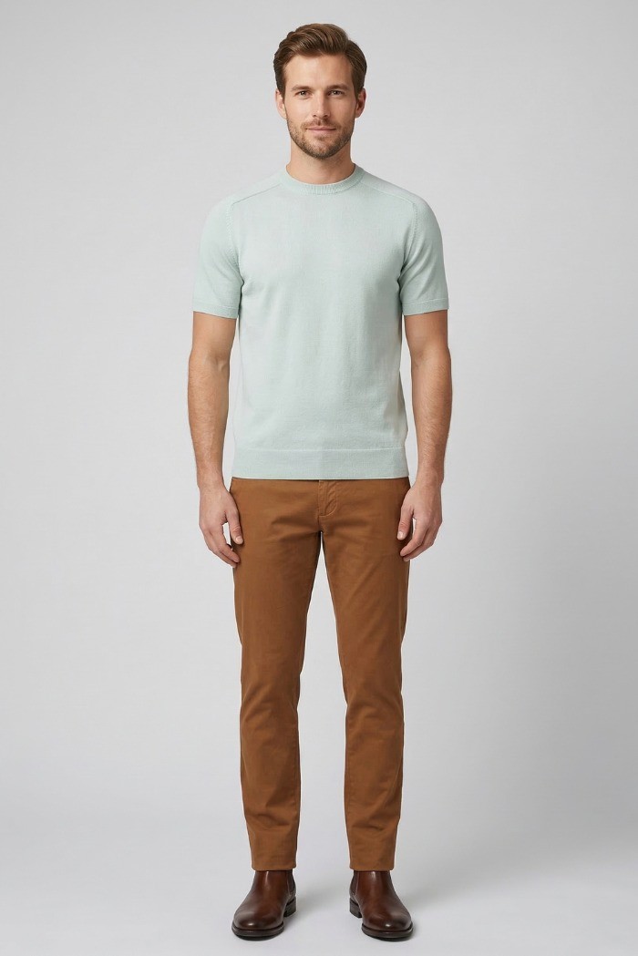 Urban Ring maglia girocollo mezza manica in cotone UR1100005 [6d8d20e1]