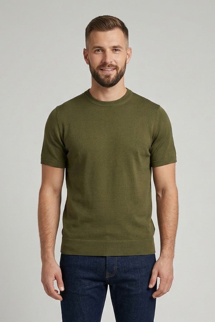 Urban Ring maglia girocollo mezza manica in cotone UR1100005 [f19c00d8]