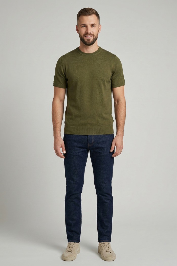 Urban Ring maglia girocollo mezza manica in cotone UR1100005 [9fa782d1]