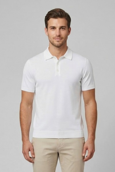 Urban Ring polo in maglina in cotone con bottoni UR1100007 — 805219040078631_2