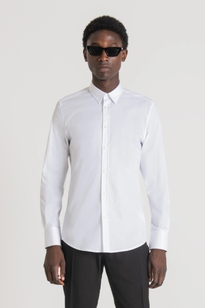 Antony Morato camicia super slim fit in popeline Milano mmsl00694-fa450010 — 805219040078539_1