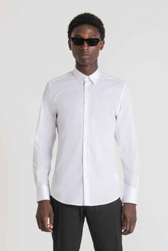 Antony Morato camicia super slim fit in popeline Milano mmsl00694-fa450010 [ef86cd71]
