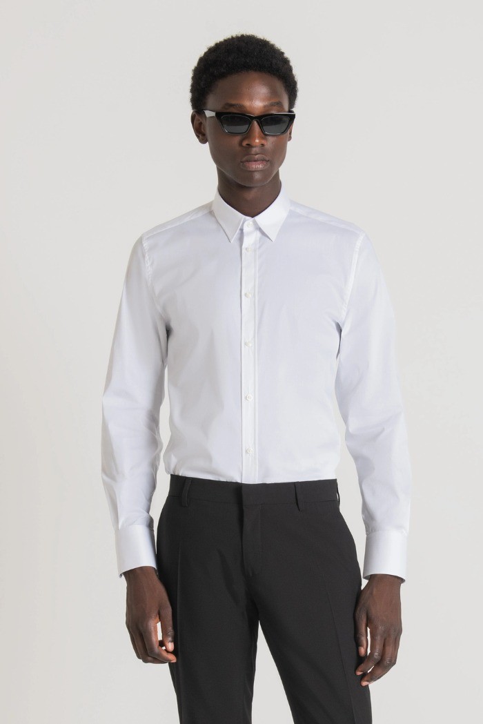 Antony Morato camicia super slim fit in popeline Milano mmsl00694-fa450010 [84ed0866]
