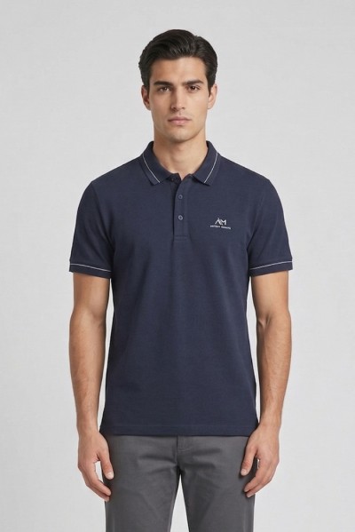 Antony Morato polo regular fit in piquet di cotone mercerizzato mmks02665-fa100083 — 805219040078600_1
