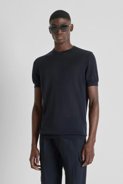 Antony Morato maglia girocollo regular fit in misto seta mmsw01587-ya500097 — 805219040078543_2