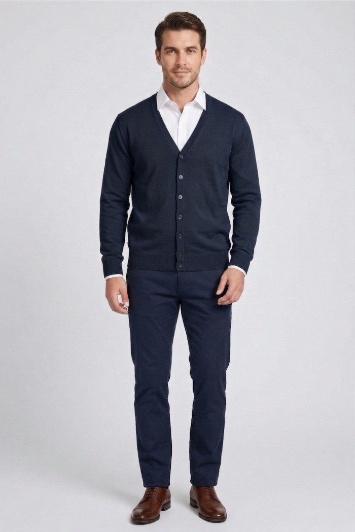 Urban Ring cardigan scollo a V in cotone UR1100021 [75f0a068]