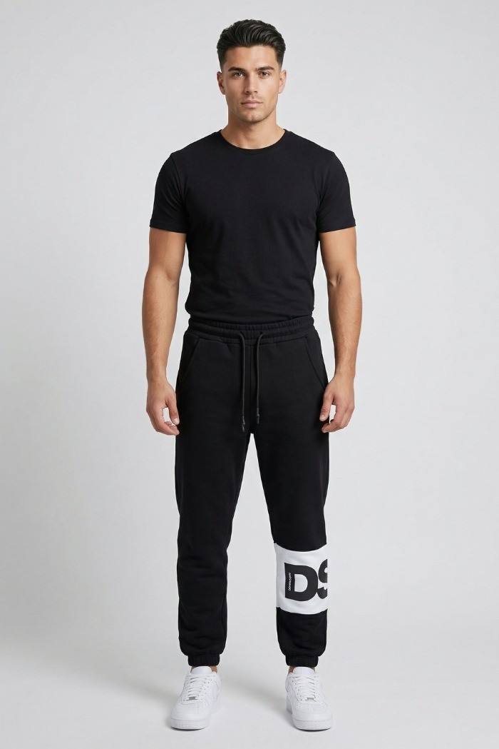 Drop Season 2 pantalone in felpa di cotone con inserto logato SS26211 [355aec7a]