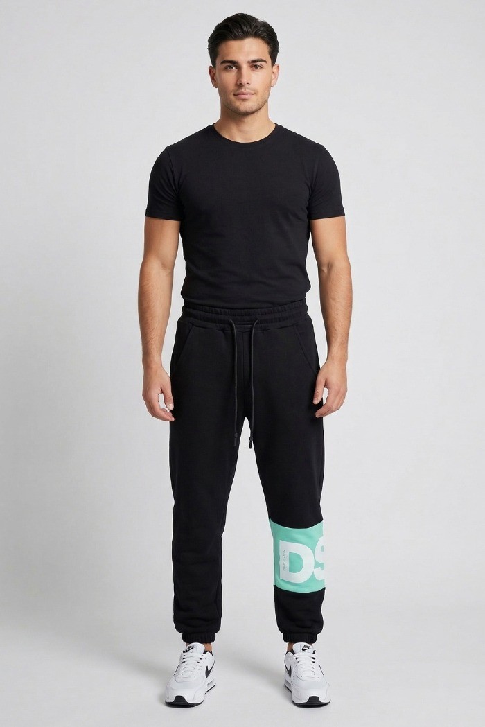 Drop Season 2 pantalone in felpa di cotone con inserto logato SS26211 [a8c139fd]
