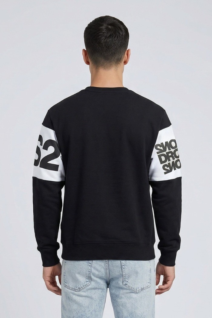 Drop Season 2 felpa girocollo in cotone con inserti logati SS26212 [da14e5d0]
