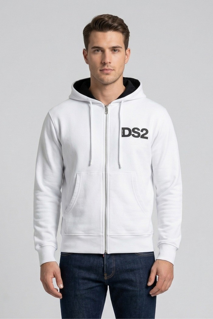 Drop Season 2 felpa in cotone con zip e cappuccio SS26210 [9b640b9b]