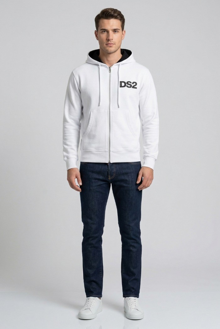 Drop Season 2 felpa in cotone con zip e cappuccio SS26210 [f55f8992]