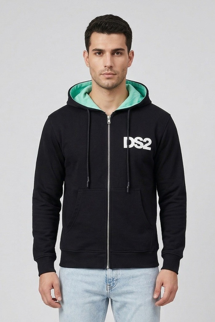 Drop Season 2 felpa in cotone con zip e cappuccio SS26210 [07f11f72]
