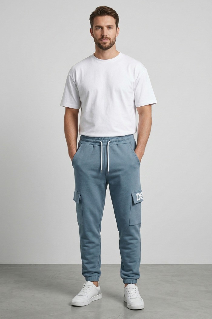 Drop Season 2 pantalone in felpa cargo in cotone SS26275 [921ef37a]