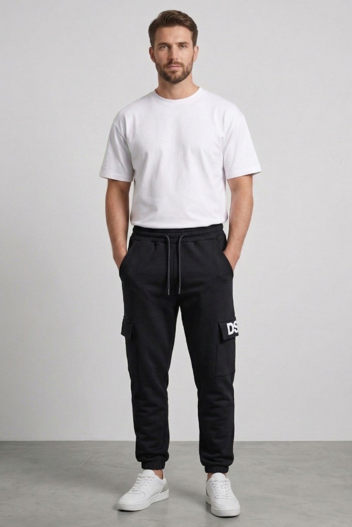 Drop Season 2 pantalone in felpa cargo in cotone SS26275 [2a508123]