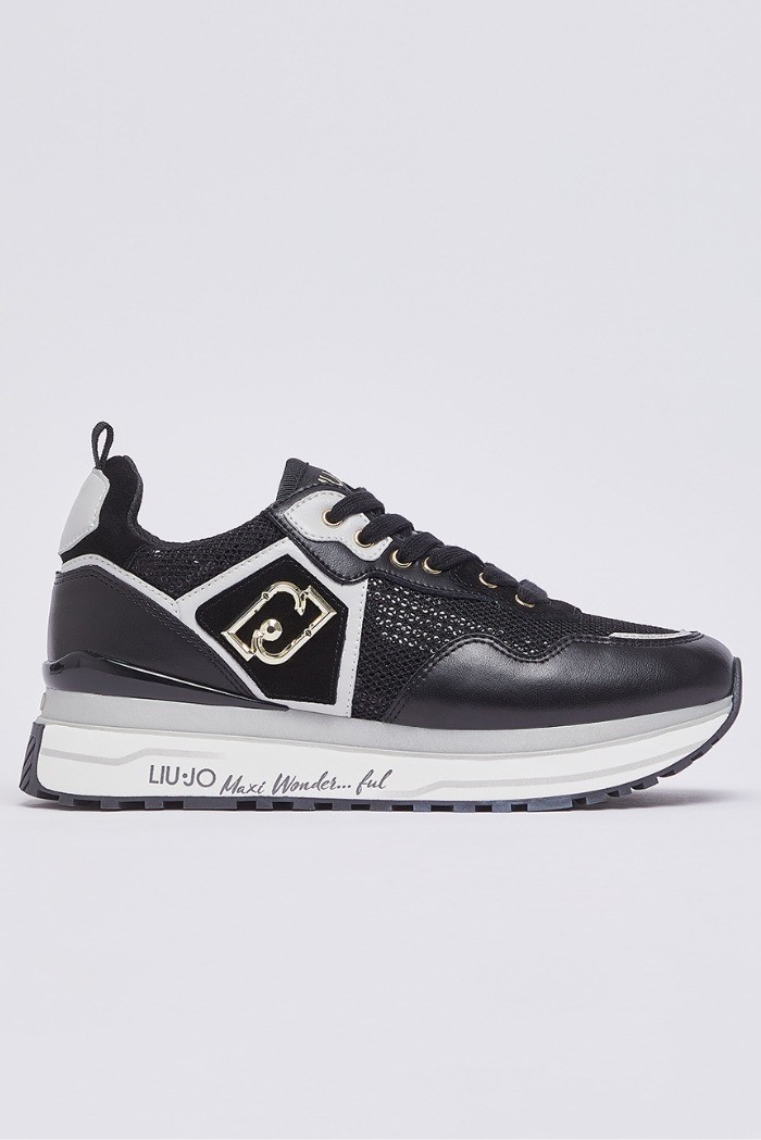 Liu Jo sneaker platform in mesh con paillettes Maxi Wonder 01 BA6009PX602 [245baa3a]