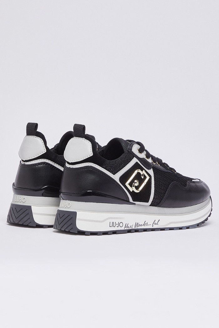 Liu Jo sneaker platform in mesh con paillettes Maxi Wonder 01 BA6009PX602 [4a602833]