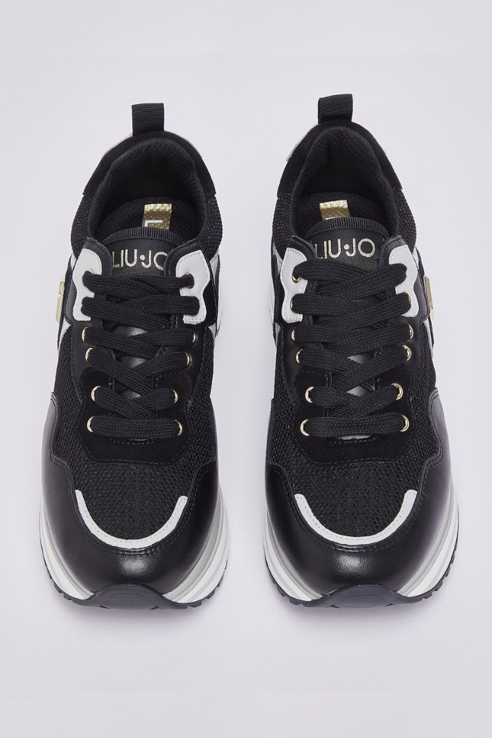 Liu Jo sneaker platform in mesh con paillettes Maxi Wonder 01 BA6009PX602 [4f306f2d]