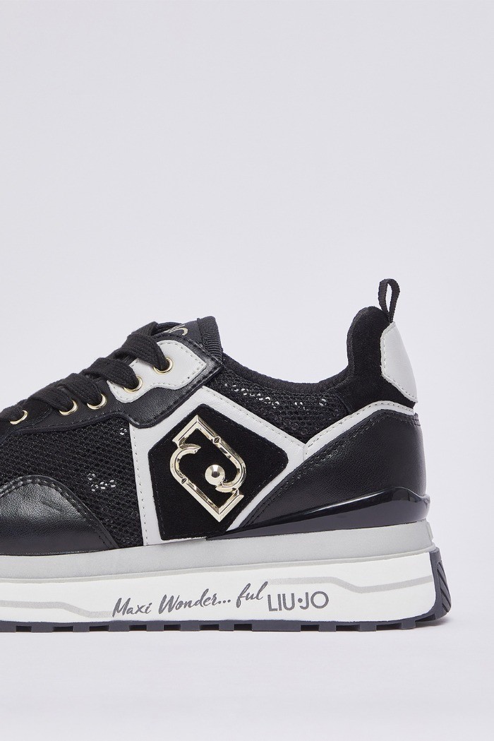 Liu Jo sneaker platform in mesh con paillettes Maxi Wonder 01 BA6009PX602 [210bed24]