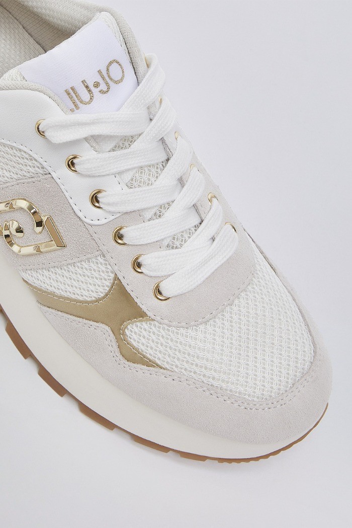 Liu Jo sneaker platform in suede e mesh Amazing 43 BA6031PX027 [ad028290]