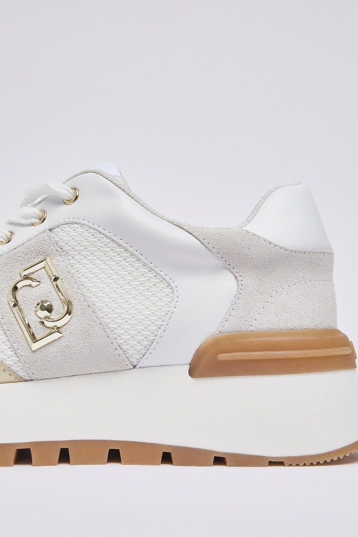Liu Jo sneaker platform in suede e mesh Amazing 43 BA6031PX027 [7424c19d]