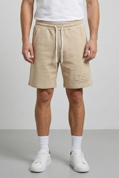 Drop Season 2 bermuda in cotone con logo in rilievo SS26206 — 805219040078736_1