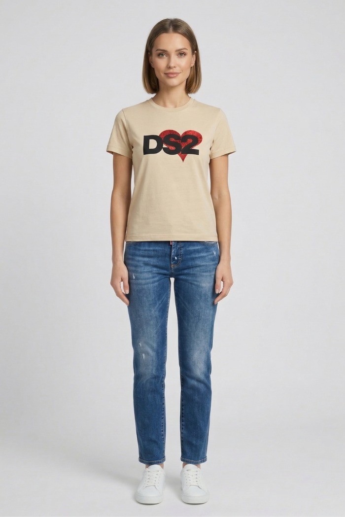 Drop Season 2 t-shirt girocollo in cotone SS26W563 [8678bb60]