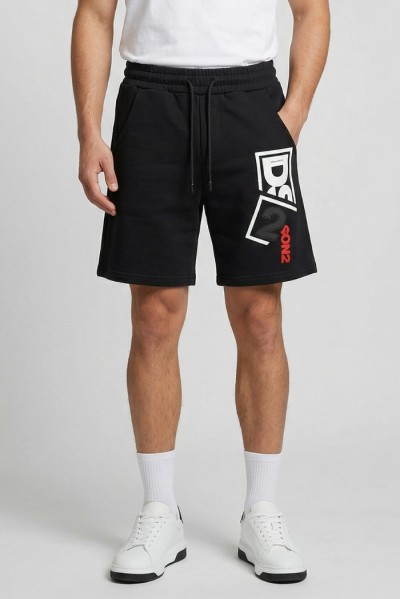 Drop Season 2 bermuda in cotone con logo a rilievo SS26240 — 805219040078837_1