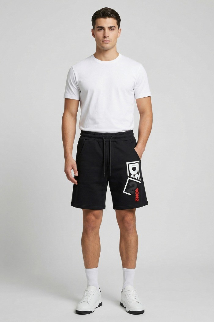 Drop Season 2 bermuda in cotone con logo a rilievo SS26240 [11942c92]