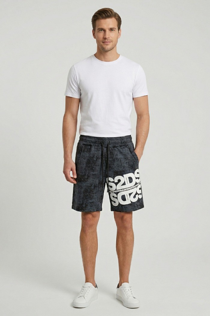 Drop Season 2 bermuda in cotone effetto stone wash SS26265 [10bdaeb6]