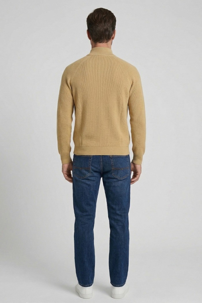Urban Ring cardigan lupetto con zip in maglia inglese UR1100015 [f532044e]