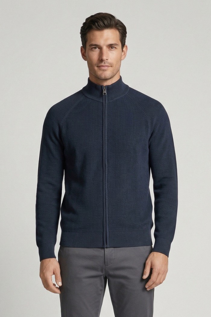 Urban Ring cardigan lupetto con zip in maglia inglese UR1100015 [93dc5a4c]