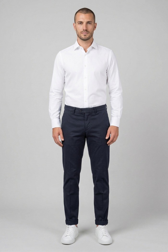 0 Construction pantalone chino in cotone stretch Beron-d/9sp Ber006-LS [55c065ec]