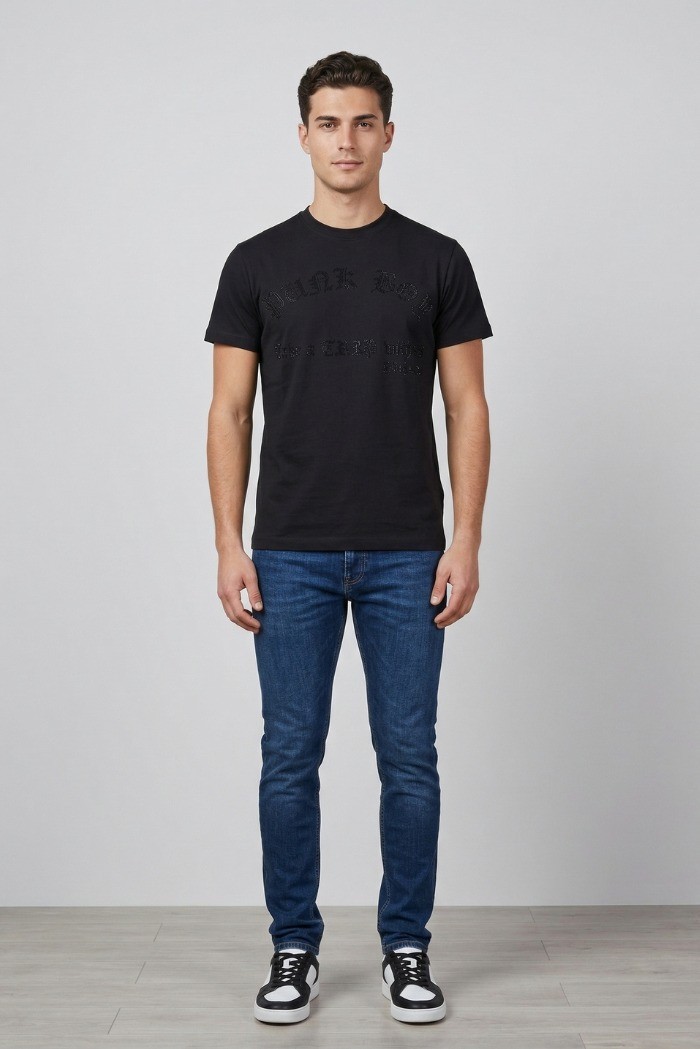 John Richmond t-shirt in jersey con strass Arturas UMP26329TS [af2e11b9]
