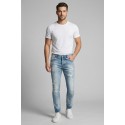 Drop Season 2 jeans in denim di cotone con rotture SS26D02 [43294c15]