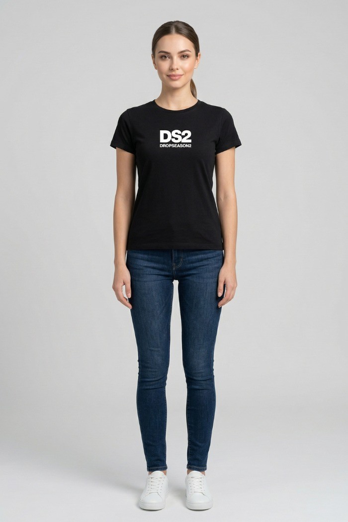 Drop Season 2 t-shirt girocollo in cotone SS26W544 [e18e7ca4]