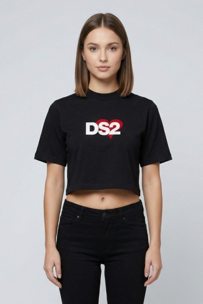 Drop Season 2 t-shirt cropped in cotone SS26W564 — 805219040078836_2