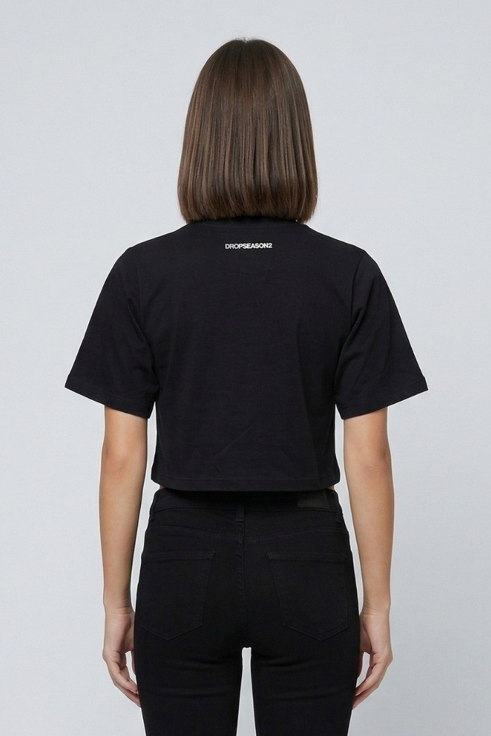 Drop Season 2 t-shirt cropped in cotone SS26W564 [de84c58d]