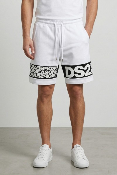 Drop Season 2 bermuda in cotone con inserto logato SS26215 — 805219040078851_1
