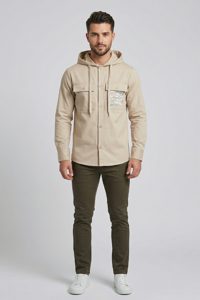 Drop Season 2 camicia con tasca logata SS26248 [cf2d01b0]