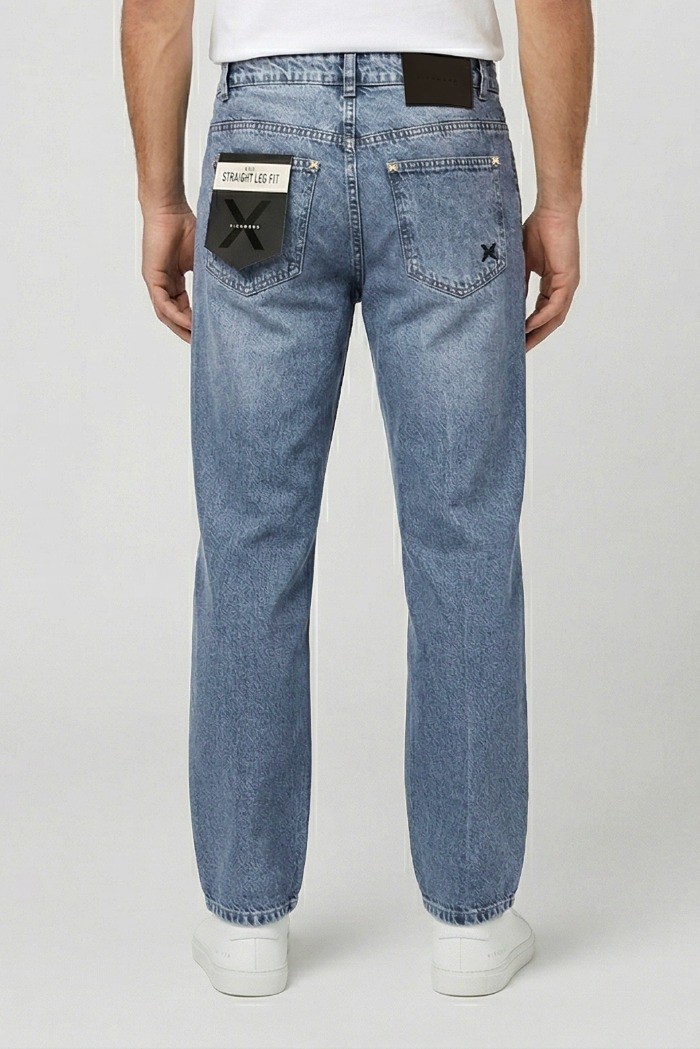 John Richmond jeans straight leg fit in denim Shakem UMP26219JE [8547adb6]