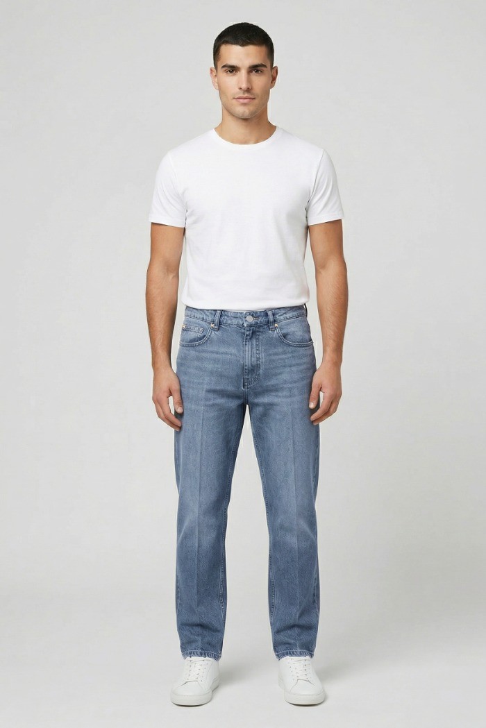John Richmond jeans straight leg fit in denim Shakem UMP26219JE [325a6cb2]