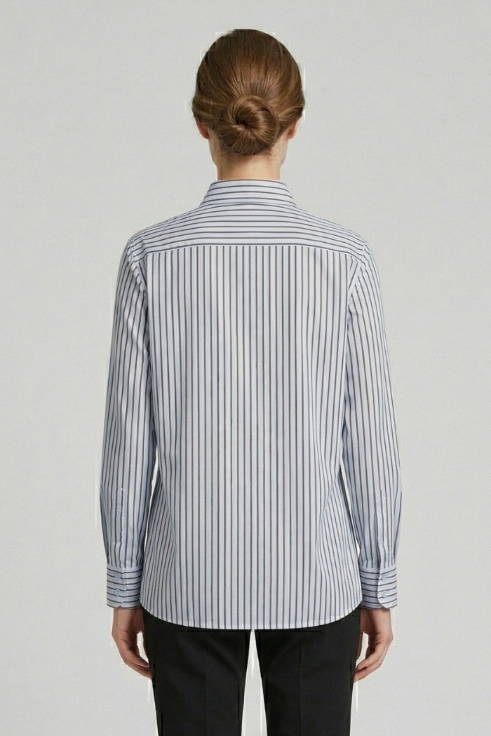 PDK camicia rigata in misto cotone stretch 056964 [0d1f5e60]