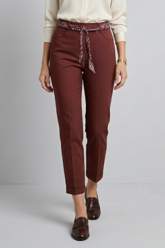 PDK pantalone in cotone stretch con fusciacca 057023 [c7df0409]