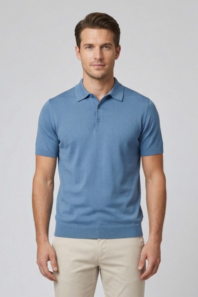 Nerovago polo maglia in cotone 660103-NV — 805219040078905_1