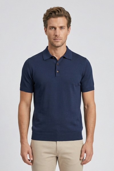 Nerovago polo maglia in cotone 660103-NV — 805219040078905_2