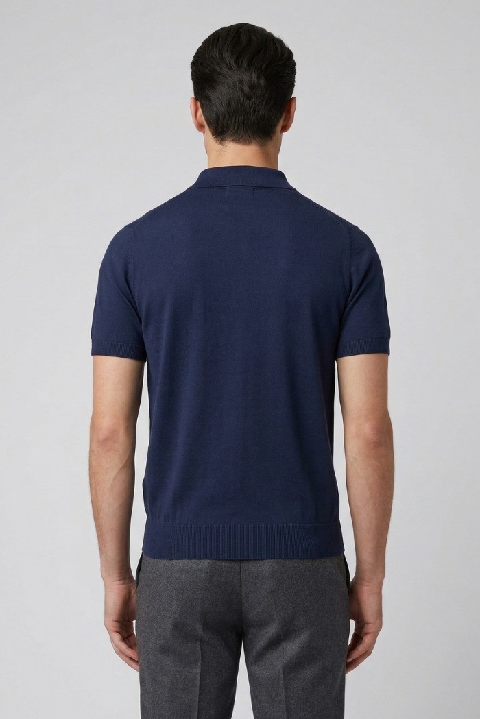 Nerovago polo maglia in cotone 660103-NV [1febe7a0]