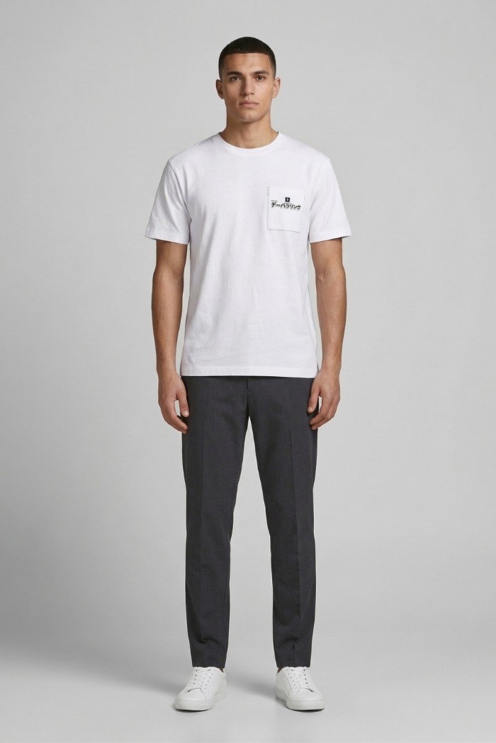 Urban Ring t-shirt in cotone con stampe e taschino UR1110024 [ff864d21]