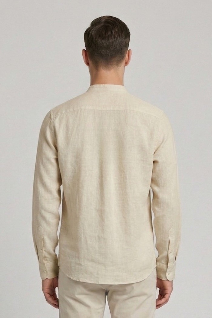 Urban Ring camicia coreana in misto lino e cotone UR1130002 [4452d76d]