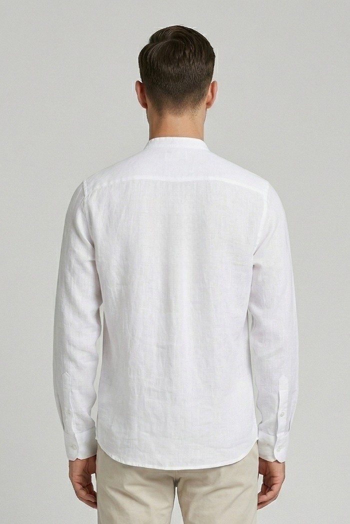 Urban Ring camicia coreana in misto lino e cotone UR1130002 [60847064]