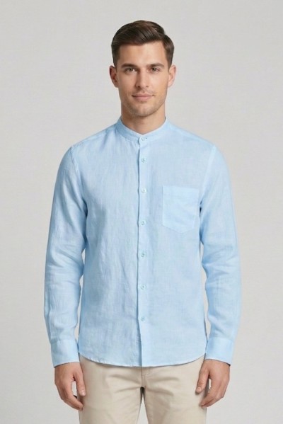 Urban Ring camicia coreana in misto lino e cotone UR1130002 — 805219040078494_4